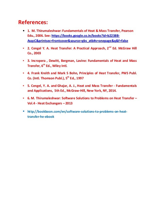 Heat And Mass Transfer Fundamentals And Applications Pdf